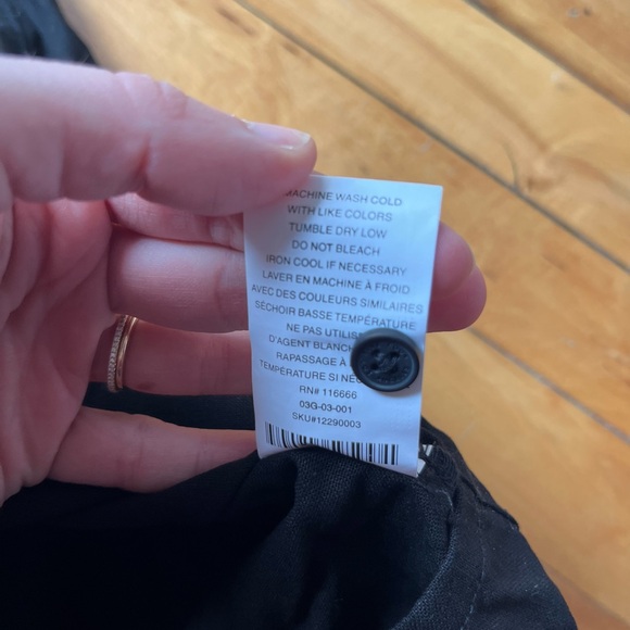 NWT Five Four Large men’s black Clifford short sleeve button linen/cotton shirt - Picture 5 of 5